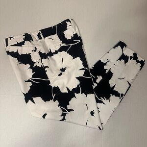 Liz Claiborne Monochrome Floral Trousers